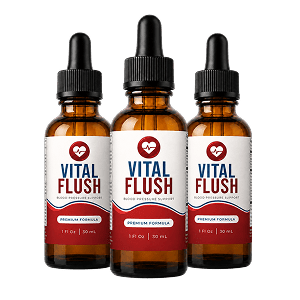Three Vital Flush bottles